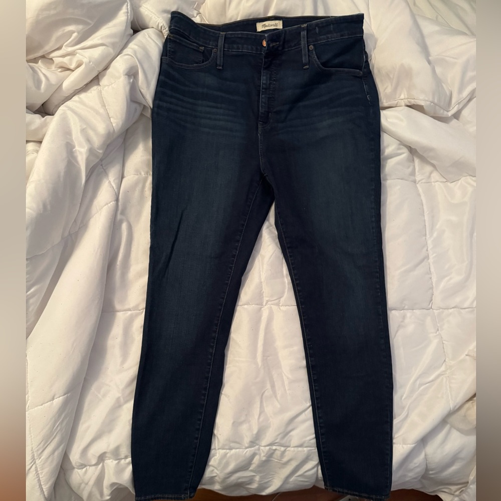 Madewell Dark Blue Curvy High-Rise Skinny Leg Jeans